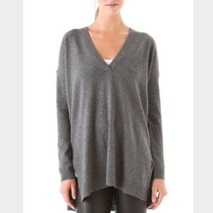 Vince • Gray Cashmere Wool V Neck Sweater Small